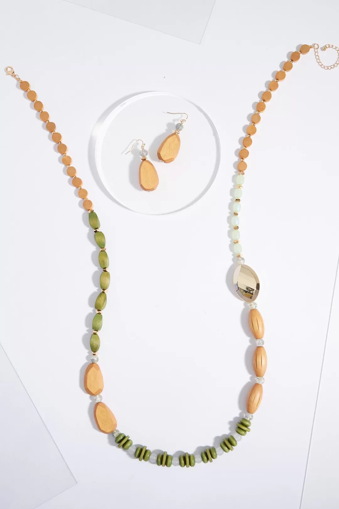 Cato Sets | Necklaces | Wood Beaded Long Necklace Set