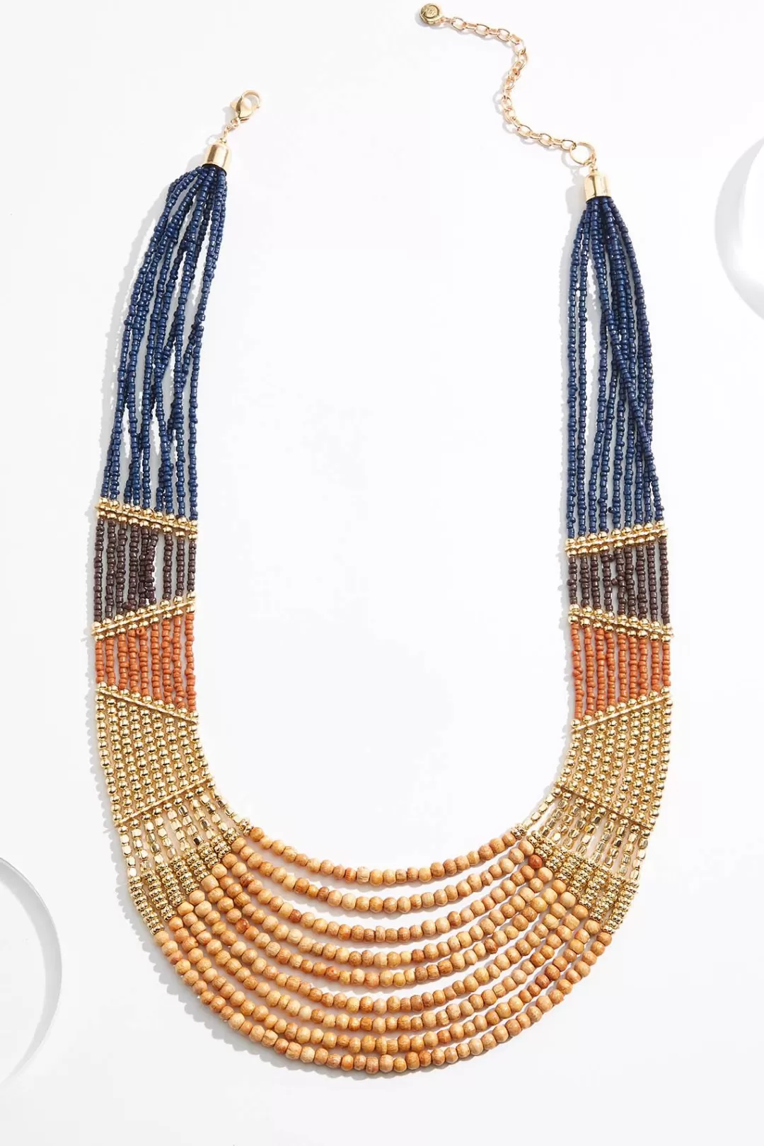 Cato Necklaces | Wood Color Bead Tribal Necklace