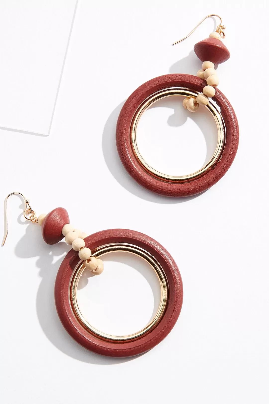 Cato Earrings | Wood Ring Earrings