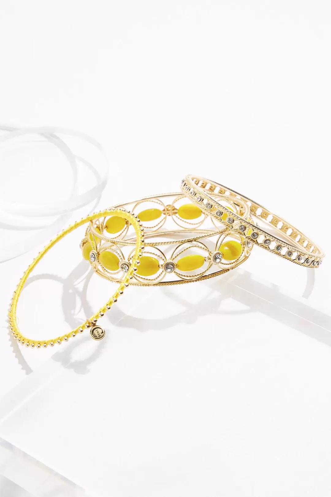 Cato Bracelets | Xl Lucite Studded Bangle Bracelet Set