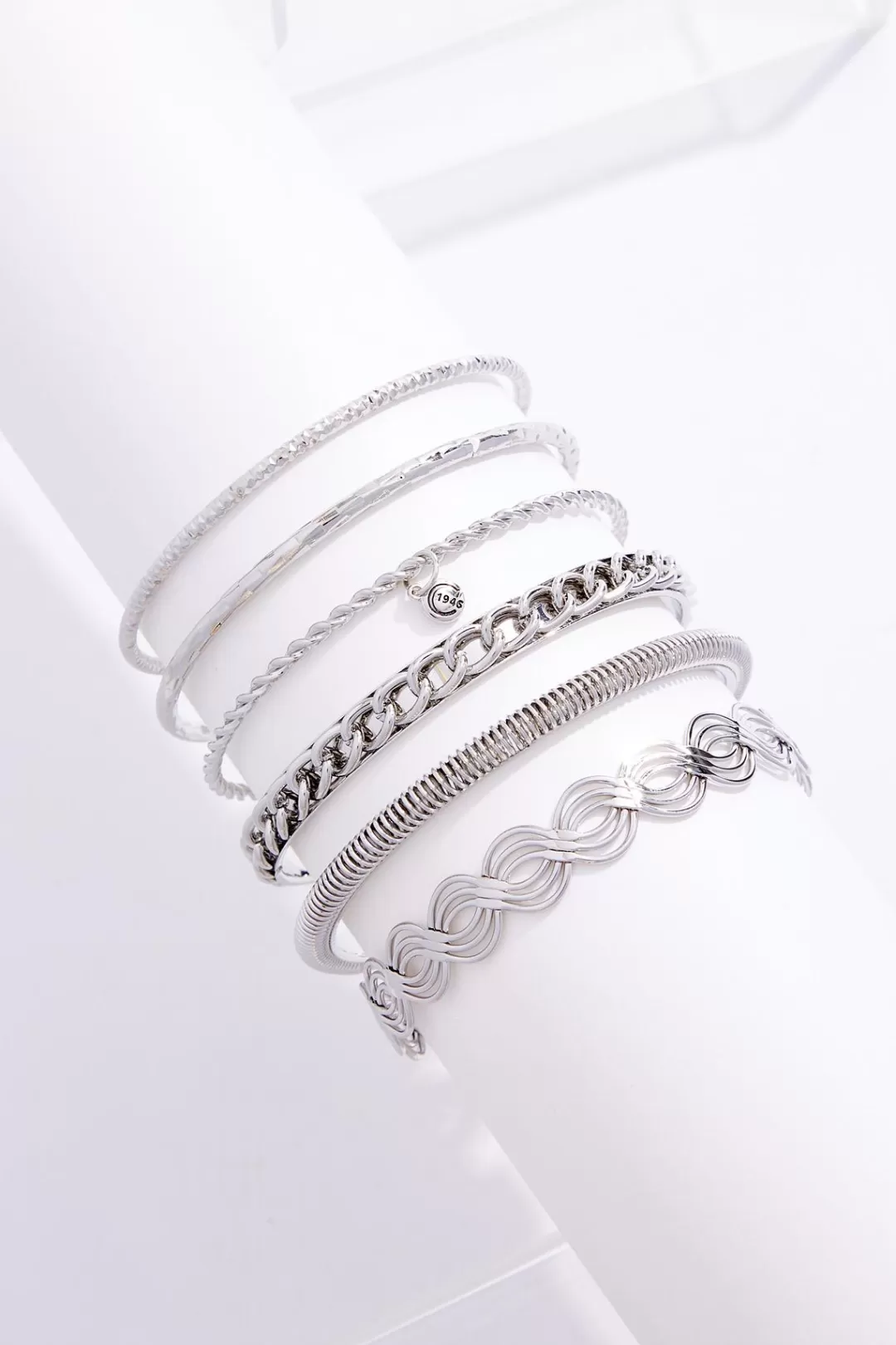 Cato Bracelets | Xl Twist Chain Bangle Set