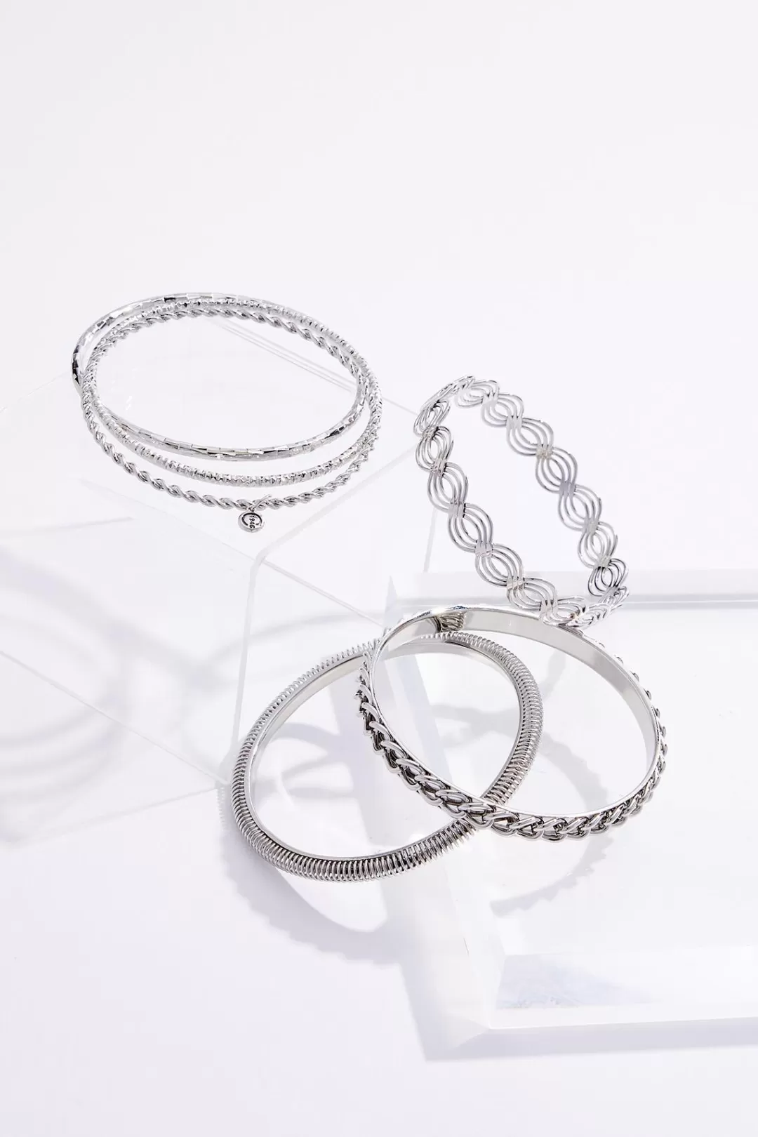 Cato Bracelets | Xl Twist Chain Bangle Set